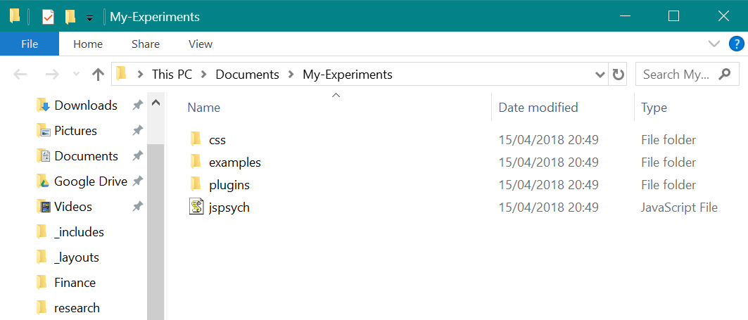 jsPsych Folder Structure